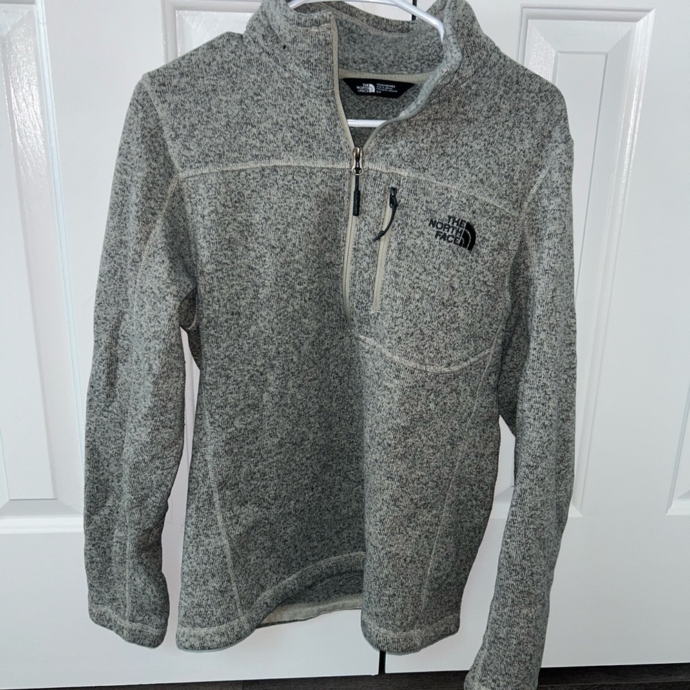 The North Face Gray Zip Up Sweater Fleece